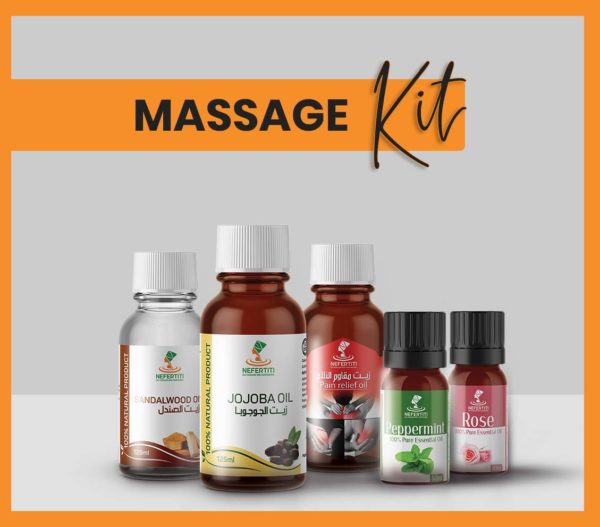 Nefertiti NaturalOilsHerbs for Massage Kit En